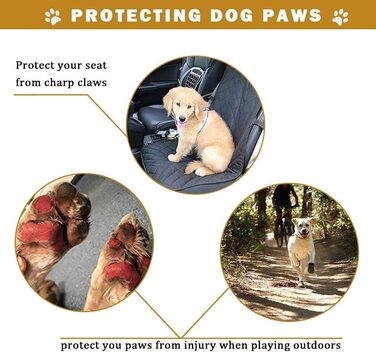 Водонепроникні чоботи для собак, 4 шт., з неслизькою підошвою та світловідбиваючими смугами, для середніх та великих собак, чорного кольору. Розмір 2 (2.4'×1.7') для собак вагою 14-27 кг, Розмір 5 (2.7'×2.3') для собак вагою 52-70 кг