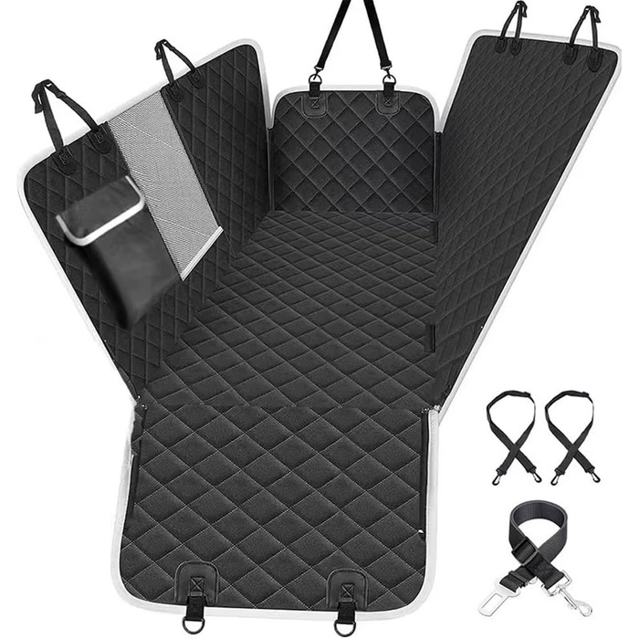 Захист для заднього сидіння автомобіля BMW 5er Touring (F11) 2013-2017 | Килимок для собак, стійкий до подряпин та вологи | З боковинами та оглядовим вікном