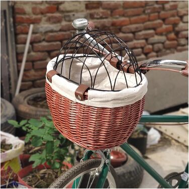 Кошик на велосипед для тварин: собака, кіт. Ручна робота, для перевезення іграшок, книг, овочів. З кріпленням на кермо