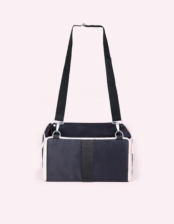 Транспортна переноска для собак UNITED PETS | Знімне миття інтер'єр | Чорно-рожевий | Складана | Універсальна для всіх авто | Переноска для тварин | Коробка для подорожей