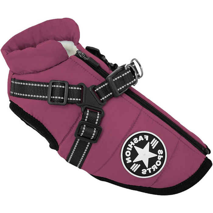 Тепла зимова куртка для собак та котів, розмір XXL (5.4-9.5 кг), фіолетовий