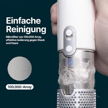 Neakasa F1 - портативний фен для собак, сушарка для тварин, тиха, з регулюванням швидкості та 3 насадками (білий)