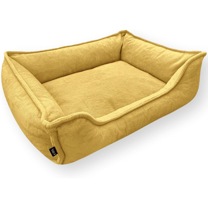 Ортопедичне ліжко для собак 4L Textil IRIS Premium-LINE, жовте, 80x60 см, з Memory Foam