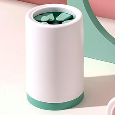 Очисник лап для собак: вимивний мийник лап, без розливання, для маленьких, середніх та великих тварин, зелений, великий розмір