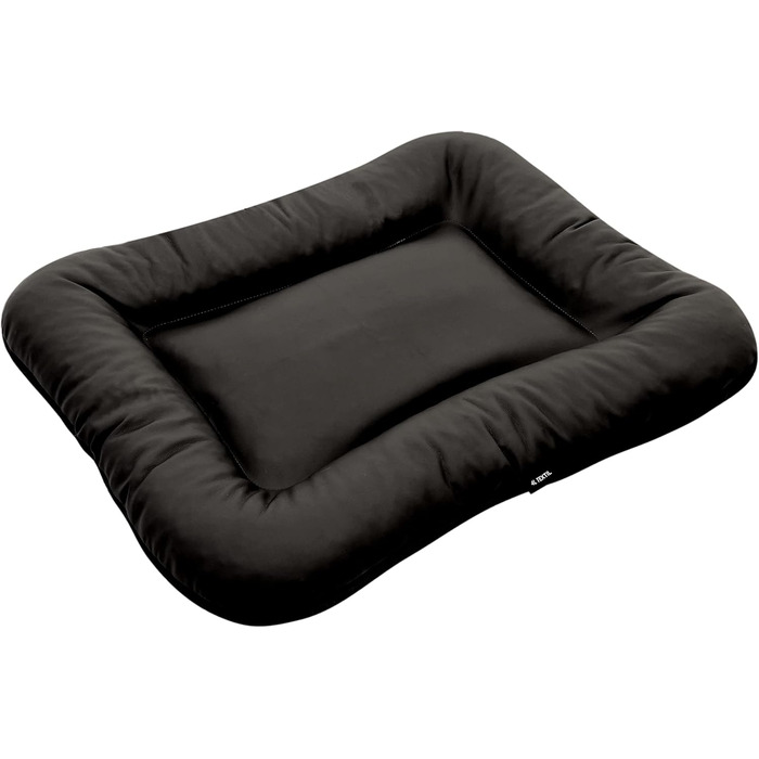 4L Textil Ella - Лежанка для собак великих порід, штучна шкіра, водостійка, 110x90 см, чорна