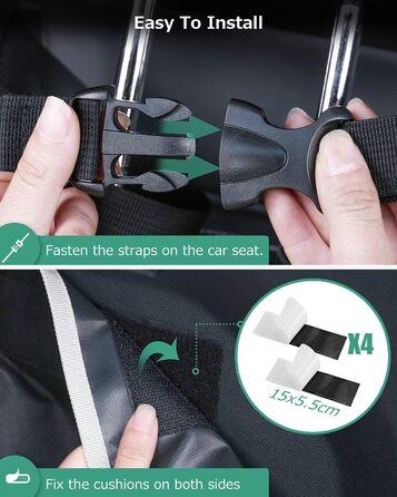 Захист для багажника автомобіля Oasser для собак, 185x103x34 см, універсальний, 600D, з боковим та захистом для краю вантажного отвору, водонепроникний, стійкий до подряпин, неслизький