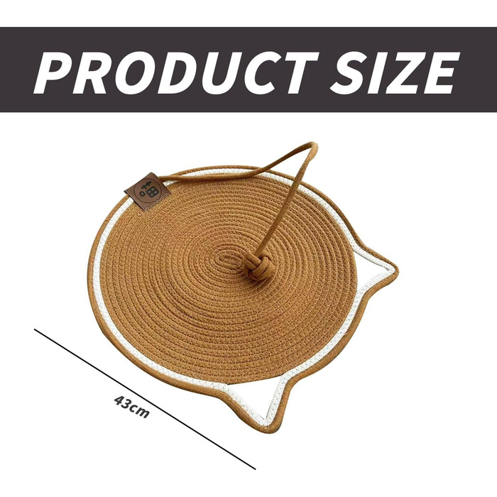 Килимок для котів з кулькою, іграшковий килимок-іграшка для котів, 43 см