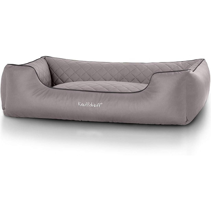 Крісло-ліжко для собак Milan XXL, штучна шкіра, 120 x 85 см, сірий колір, миється