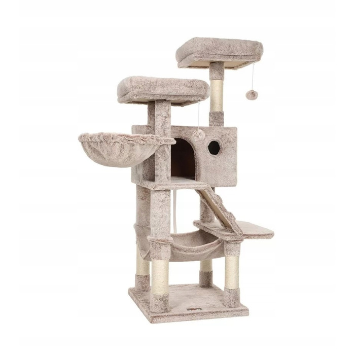 Багаторівневий високий кігтеточка для котів Songmics, 135 см, сизаль