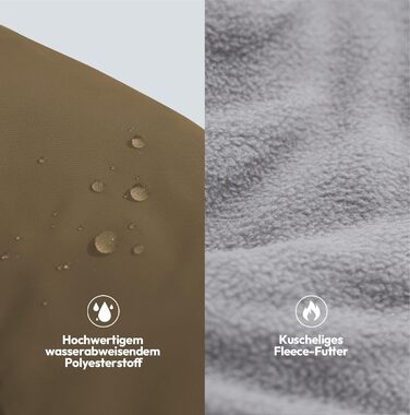 Зимовий теплий одяг для собак - куртка для маленьких собак, водонепроникна, світловідбиваюча, для активного відпочинку, S (обхват грудей 44 см), Колір: Коричневий