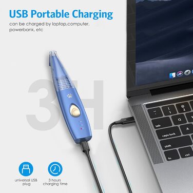 Електричний триммер для догляду за подушечками лап собак Brifit, бездротовий, USB, 2 режими, тихий, для грумінгу