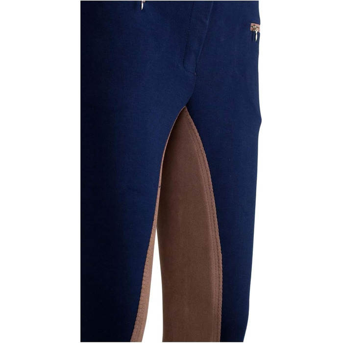 Жіночі штани для верхової їзди RL24 Vollbesatz Flex BASICLINE, розмір 38, темно-синій/світло-коричневий