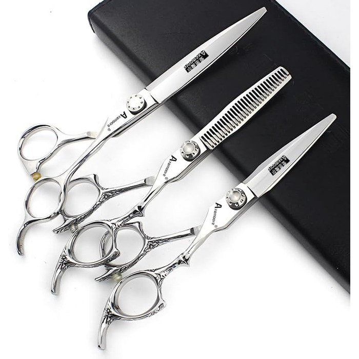 Професійний набір ножиць для стрижки волосся (3 шт.) – професійні ножиці для стрижки, ножиці для вирівнювання, ножиці для моделювання