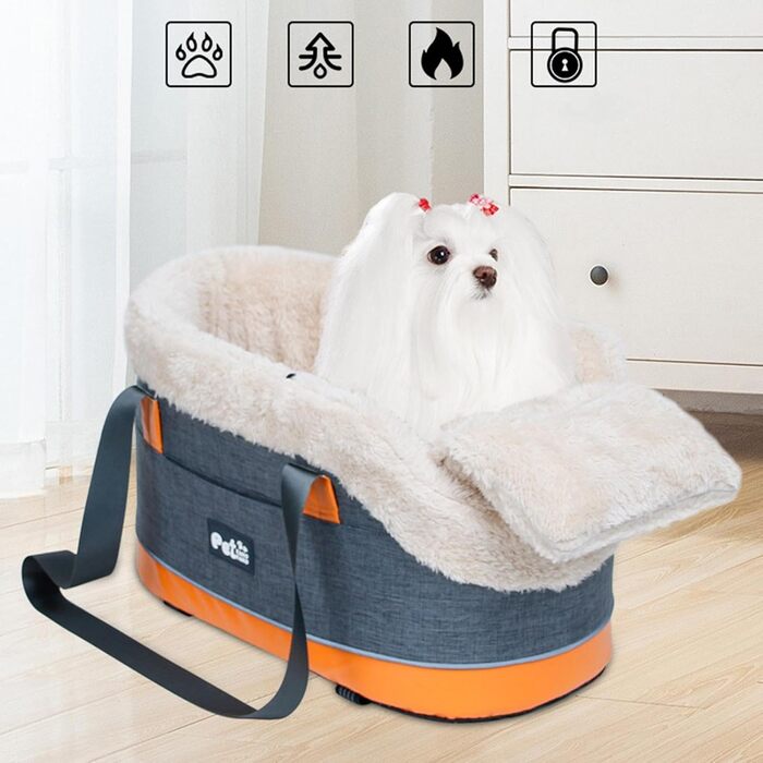 Автокрісло для собак та котів - зручне автосидіння для тварин, 42x23x23 см