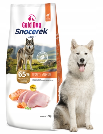 Сухий корм для собак Gold Dog Snocerek 12кг (індичка, лосось, овочі) для суглобів