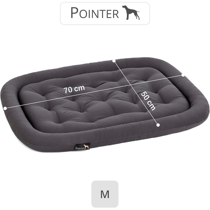 Ортопедична подушка для собак середніх порід, 90x60 см - лежанка для собак, миється до 95°C, без запаху, міцна, для дому та вулиці, Made in Germany