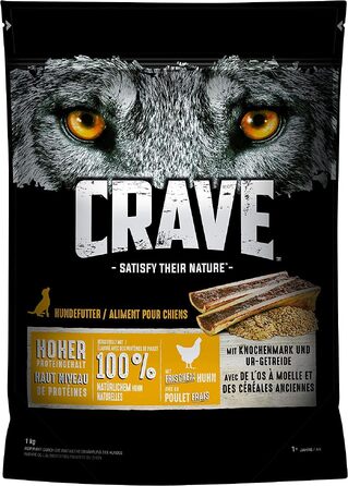 Беззерновий сухий корм для дорослих собак CRAVE з куркою, преміум-клас, високий вміст протеїну, 11.5 кг