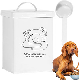 Контейнер для зберігання корму для тварин 5л з ложкою та кришкою | Декоративний контейнер для котячого корму, корм для собак, органайзер для сухого корму, ласощів, рису або борошна