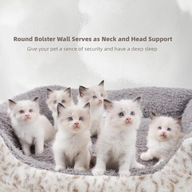 М'яке ліжко для собак Roypet, антиковзаюче, для цуценят, собак та котів, прямокутне, з матрацом, сіре, розмір M