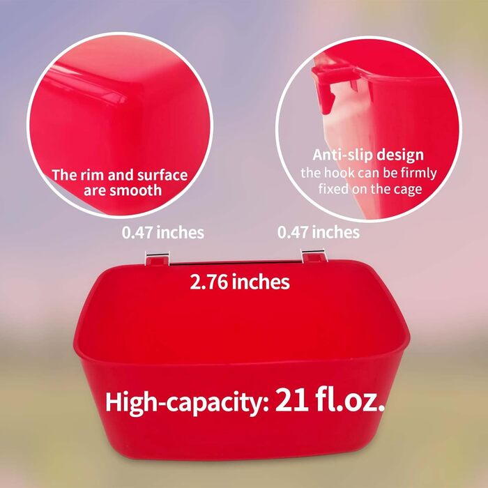 Годівниця-поїлка для клітки AMZSYLV 600 мл (26 шт.) сіра, для кроликів, птахів, котів, цуценят