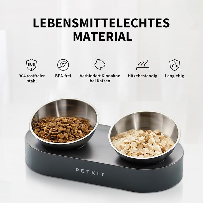 PETKIT CYBERTAIL: Набір з 2 металевих мисок з нержавіючої сталі Fresh Nano