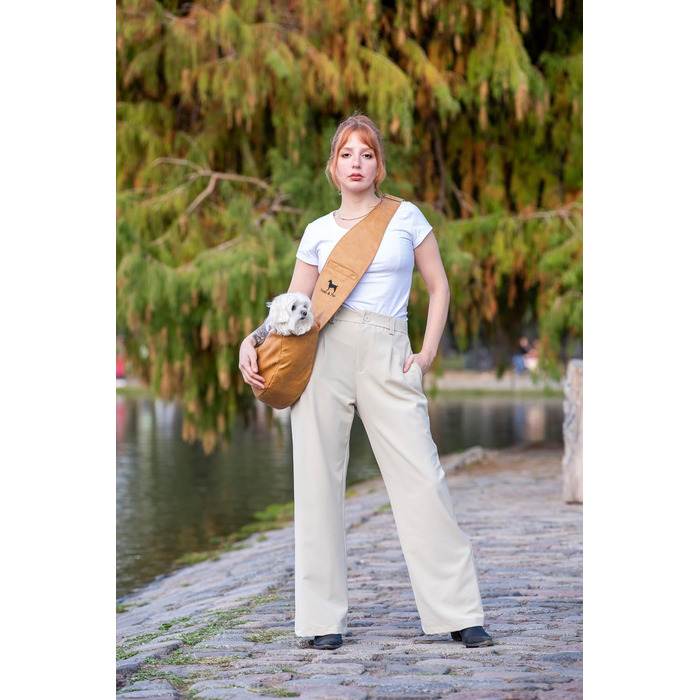 Трансформер для собак Noah & Paw: переноска для маленьких собак до 10 кг з регульованим плечовим ременем та м'яким хутром, 3 ступені безпеки, веганська шкіра