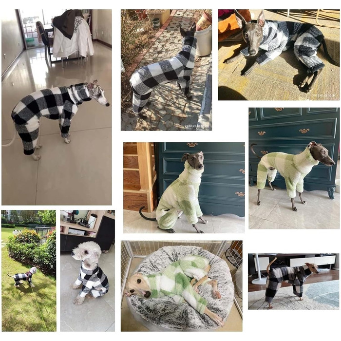 Теплий флісовий костюм для собак на ніжках, повне покриття тіла, флісовий комбінезон для маленьких, середніх та великих собак (Колір: Зелений/Білий, Розмір: XS)