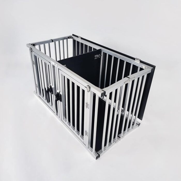 Складаний алюмінієвий бокс для собак Callieway Twinbox S, транспортний клітка для перевезення собак, легкий, міцний