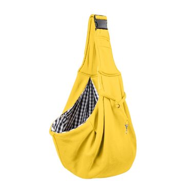 Транспортна переноска для собак - сумка-переноска для маленьких собак з регульованим плечовим ременем, жовта