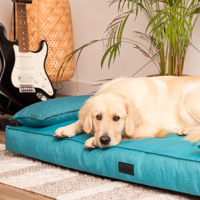 Ліжко-матрац для собак DOGGY XXL 120x77 см, синє, для малих і великих порід, лежак-корзина, м'який спальний місце для домашніх тварин