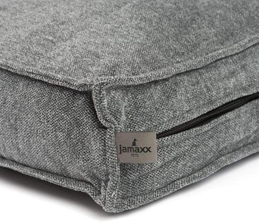 JAMAXX Преміум подушка для собак, ортопедична, 65x50 см, срібно-сірий колір, знімний чохол з Chinelle, м'яка наповнювач з Visco піни