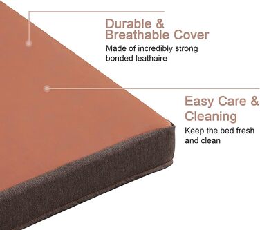 Ортопедичне ліжко для собак з гелевим шаром та піною з пам'яті, вологостійке, для великих та маленьких собак, знімний чохол, XL, помаранчеве