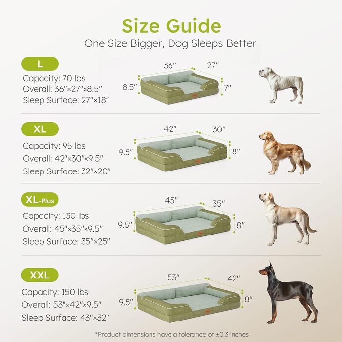 Ортопедичне ліжко для собак, 91x69 см, з іграшкою-кісткою, з охолоджуючого меморі-піни, миється, водонепроникне, неслизьке, велике ліжко для собак, світло-сіре (темно-зелене, L 107 x B 76 x H24 см)