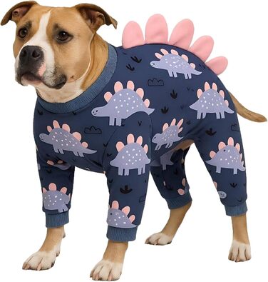 Комбінезон для собак великих порід LovinPet: дихаючий, з UV-захистом, антибактеріальний, для відновлення після операцій, зелено-оранжевий, XXX-Large