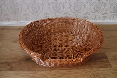 Ліжко для собак Marcus з входом з лози та подушкою, корзина для собак, ліжко для котів, корзинка для собак