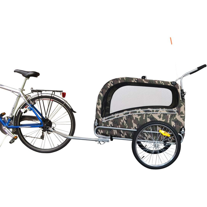 Причеп для собак PapilioShop Argo - великий, зелений (маскування), для собак S-M-L