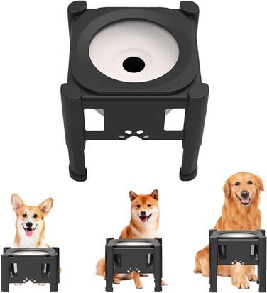 Підвищений годівниця для собак Felenny, 3 регульовані висоти, антипроливання, повільний диспенсер для води та корму, великі, середні та малі породи собак та котів