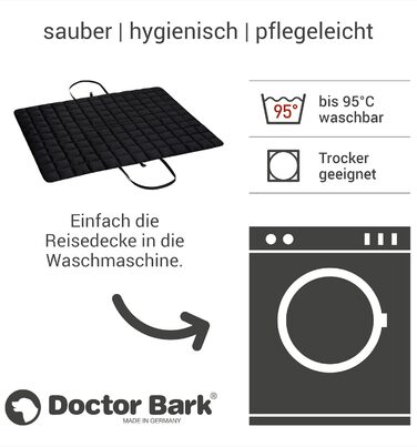 Сумка для подорожей з собакою Doctor Bark: практична ковдра, підходить для алергіків, 95°C, чорний, XL