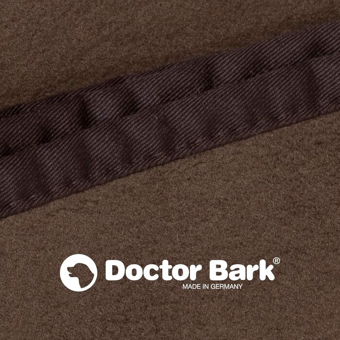 Doctor Bark | М'яка флісова гігієнічна ковдра для собак, пральна до 95°C, для дивану та лежака, коричнева, 100x70 см, преміум-якість, Німеччина