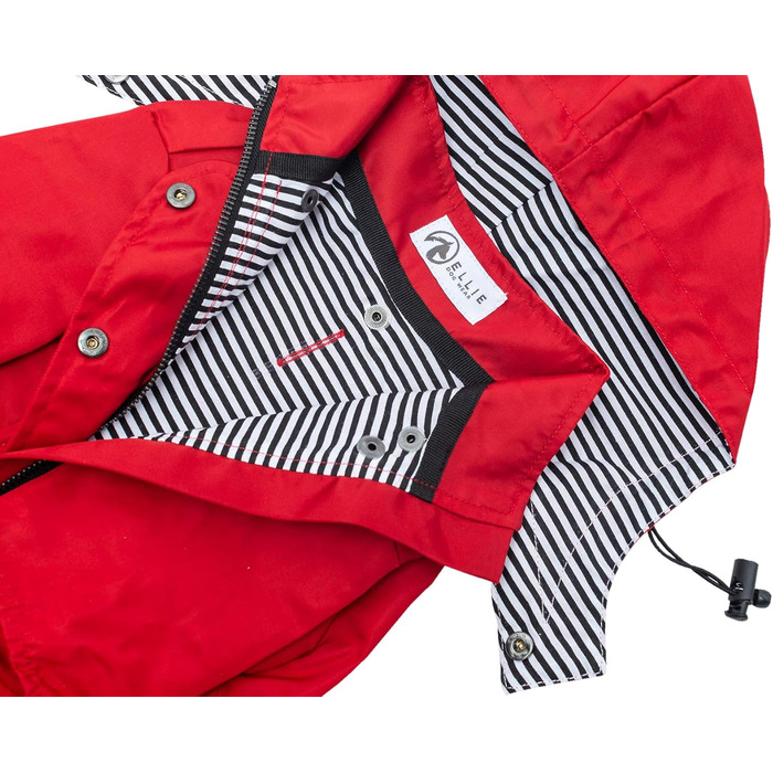 Дощовик для собак Ellie Dog Wear з відбивними кнопками, кишенями, водовідштовхувальний, знімний капюшон, регульований шнурок, розміри XS–XXL