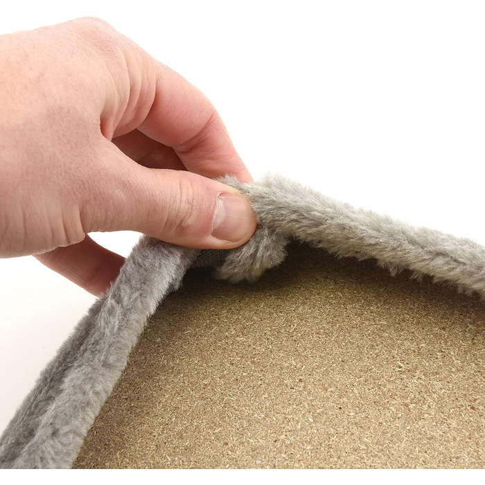 Килимок для котів на підвіконня, ліжко для котів, м'який, сірий, миючий, 50 x 35 см