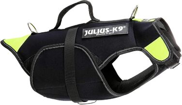 Julius-K9 IDC Мультифункціональний жилет для собак 3в1, розмір S, чорний/неоновий