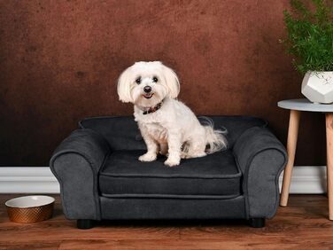 Диван для домашніх тварин MG Design – чорний, міцний, з м'якою оббивкою, легко чистити – для собак та котів, збірно-розбірний, чорний, W17