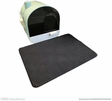 Килимок для котячого туалету, 60x90 см, EVA, чорний, з водонепроникним покриттям та захистом від подряпин