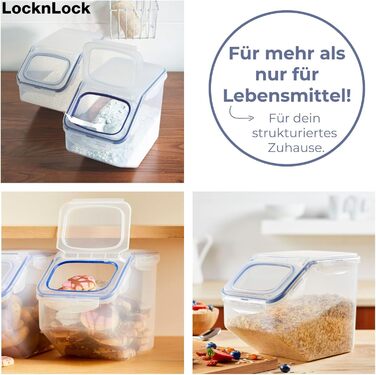 LocknLock Küchen Caddy 12L: Контейнер для зберігання продуктів з кришкою | 35 x 23 x 27 см