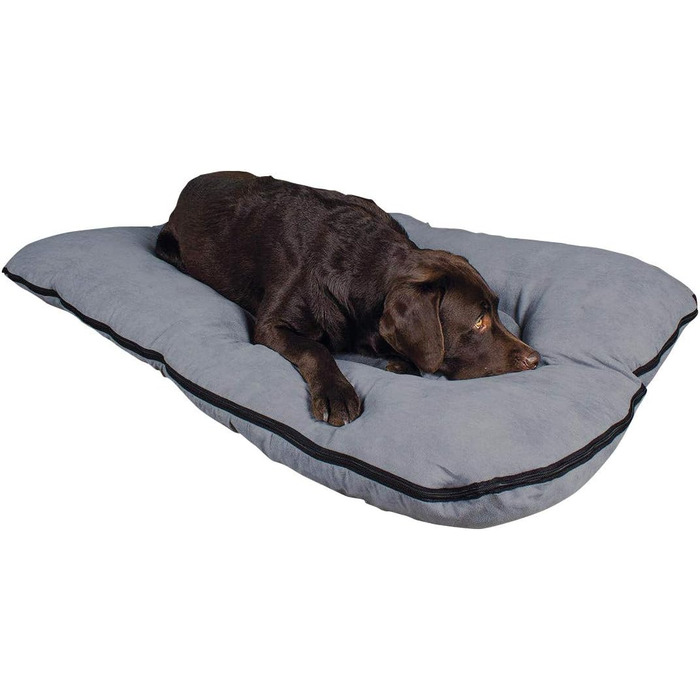 Килимок для собак SUNNYDOGS XXL | М'який, миючий, знімний | Килимок для великих собак, 120 x 80 см, сірий