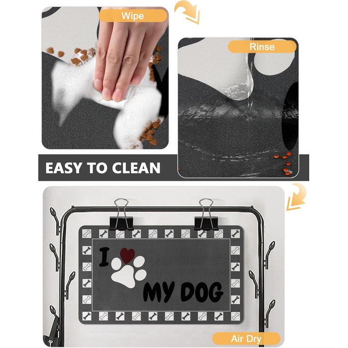 Підкладка під годівницю для собак та котів, 30 x 50 см, сіра, нековзна