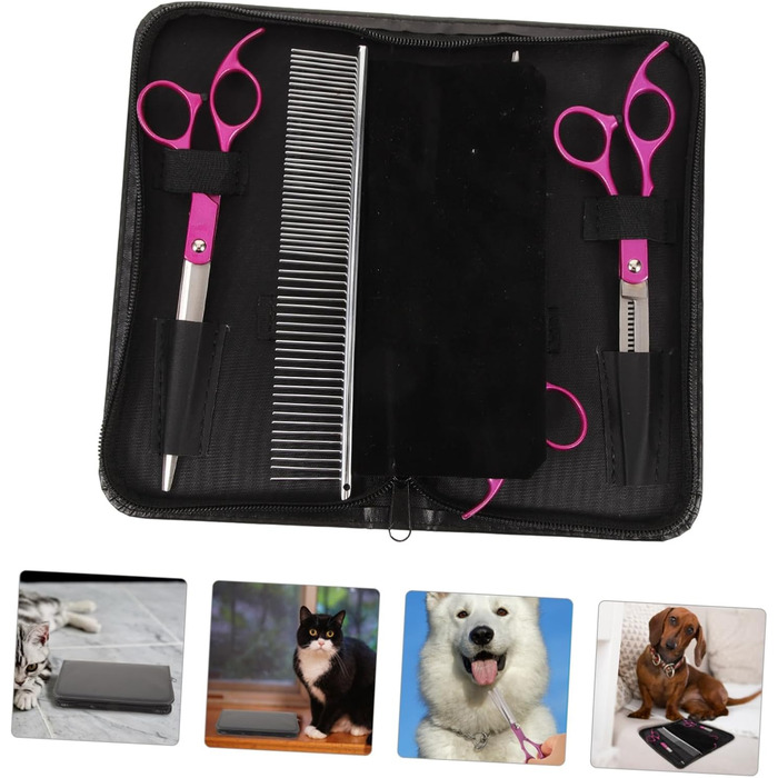 Набір професійних ножиць для грумінгу собак Milisten з нержавіючої сталі. Ергономічний дизайн, для безпечного стриження та догляду за шерстю.