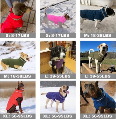 Водонепроникний зимовий теплий вітрозахисний одяг для собак, світловідбиваючий, з регульованим коміром-стійкою, на липучці - Хакі - Розмір S