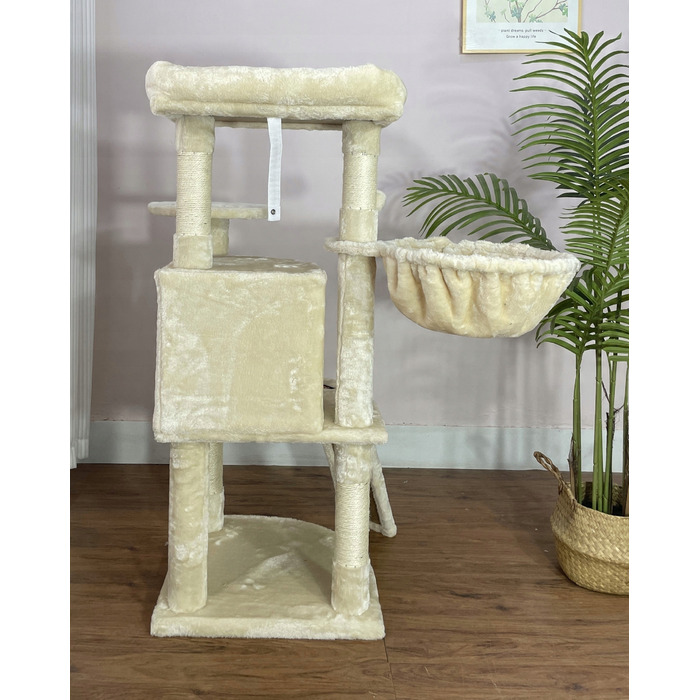 Комплекс для котів: дряпалка, будинок-будка та лежанка, 107 см